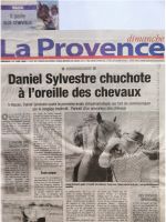 ART 2006.06.18 LA PROVENCE Daniel Silvestre chuchotte a l'oreille des chevaux