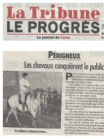 ART 2001.11.01 LA TRIBUNE LE PROGRES Les chevaux conquierent le public a Perigneux