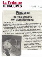 ART 2002.03 LA TRIBUNE LE PROGRES Un public nombreux sous le charme du cheval