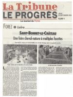 ART 2003.06.25 LA TRIBUNE LE PROGRES Une foire Cheval Nature a multiples facettes