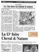 ART 2003.09.19 L'ESSOR 13eme Foire Cheval & Nature