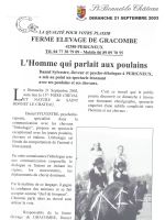 ART 2003.09.21 MAGAZINE ST BONNET Daniel SILVESTRE, l'homme qui...suite article p.12