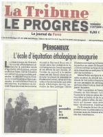 ART 2003.10.3 LA TRIBUNE LE PROGRES Inauguration ecole ethologique, equihomologie