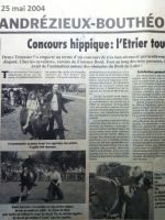 ART 2004.05.25 LA TRIBUNE LE PROGRES Concours hippique L'etrier toujours plus haut