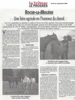 ART 2005.09.01 LA TRIBUNE LE PROGRES Foire agricole...Daniel Silvestre