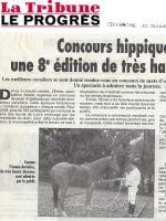 ART 2006.07.05 LA TRIBUNE LE PROGRES Concours hippiques... Daniel Silvestre