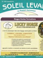 ART 2009.09 SOLEIL LEVANT Lucky Horse Ecole d'Equihomologie