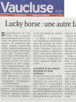 ART 2013.07.03 VAUCLUSE MATIN Lucky Horse une autre facon rencontrer le cheval