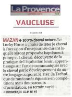 ART 2013.09.20 LA PROVENCE Mazan 100% cheval nature