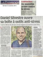 ART 2013.11.9 LA PROVENCE Daniel Silvestre boite outils anti stress