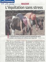 ART 2014.09.24 LA PROVENCE Equitation sans stress