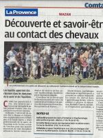 ART 2015.07.15 La Pce Decouv & Savoir-etre au contact des chevaux