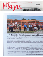ART 2024.07 BULLETIN MUNICIPAL MAZAN Inauguration Mercadier
